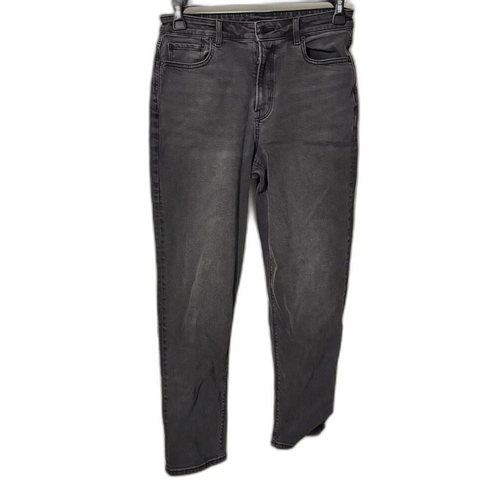 American Eagle Grayish Black Straight Jeans Stretch Women’s Size 8 Regular